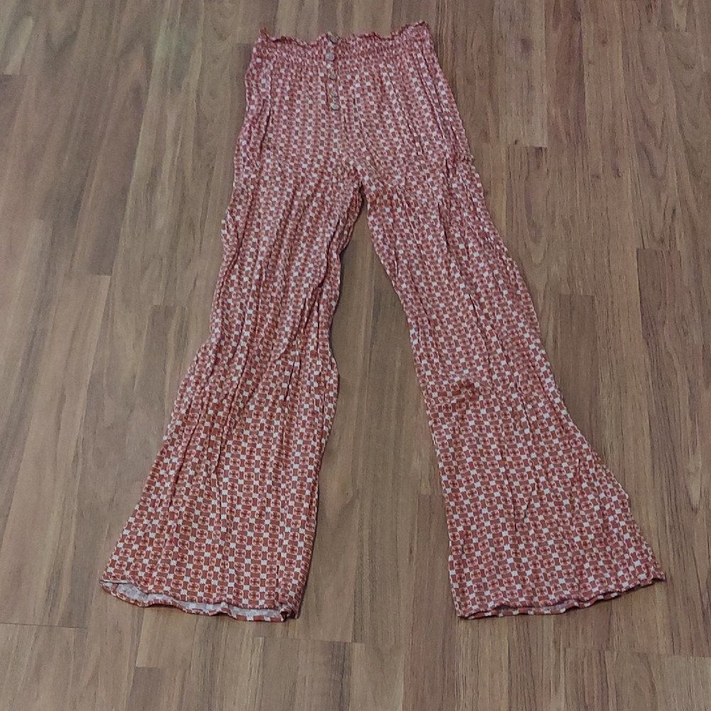 Pink Republic Red/orange Patterned Flare Pants